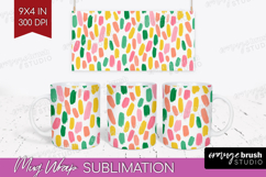 Abstract Fruit Mug Wrap - Tutti Frutti Mug PNG Sublimation Product Image 1