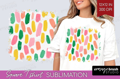 Abstract Fruit Square Tshirt Background - Tutti Frutti PNG Product Image 1