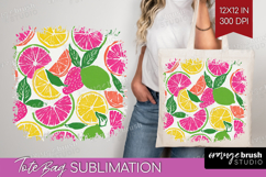 Abstract Fruit Tote Bag - Tutti Frutti Tote Bag PNG Product Image 1