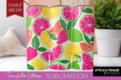 Abstract Fruit Tumbler Wrap - Tutti Frutti Tumbler PNG Product Image 1