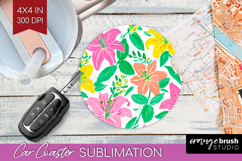 Abstract Fruit Car Coaster - Tutti Frutti Coaster PNG Product Image 1