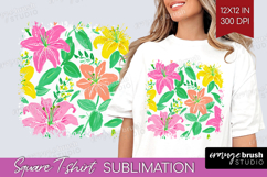 Abstract Fruit Square Tshirt Background - Tutti Frutti PNG Product Image 1