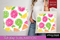 Abstract Fruit Tote Bag - Tutti Frutti Tote Bag PNG Product Image 1