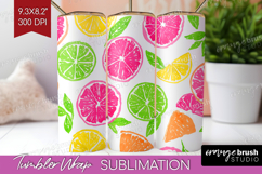 Abstract Fruit Tumbler Wrap - Tutti Frutti Tumbler PNG Product Image 1