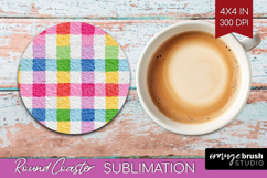 Abstract Fruit Round Coaster - Tutti Frutti Coaster PNG Product Image 1
