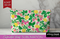 Abstract Fruit Cosmetic Bag - Tutti Frutti Makeup Bag PNG Product Image 1