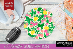 Abstract Fruit Car Coaster - Tutti Frutti Coaster PNG Product Image 1