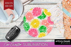 Abstract Fruit Car Coaster - Tutti Frutti Coaster PNG Product Image 1