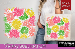 Abstract Fruit Tote Bag - Tutti Frutti Tote Bag PNG Product Image 1