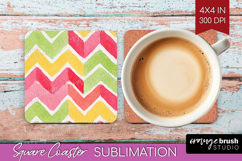 Abstract Fruit Square Coaster - Tutti Frutti Coaster PNG Product Image 1