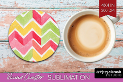 Abstract Fruit Round Coaster - Tutti Frutti Coaster PNG Product Image 1