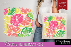 Abstract Fruit Tote Bag - Tutti Frutti Tote Bag PNG Product Image 1