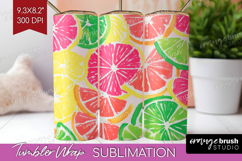 Abstract Fruit Tumbler Wrap - Tutti Frutti Tumbler PNG Product Image 1