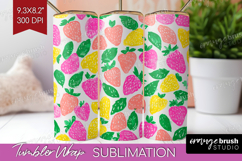 Abstract Fruit Tumbler Wrap - Tutti Frutti Tumbler PNG Product Image 1