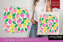 Abstract Fruit Tote Bag - Tutti Frutti Tote Bag PNG Product Image 1