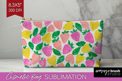 Abstract Fruit Cosmetic Bag - Tutti Frutti Makeup Bag PNG Product Image 1