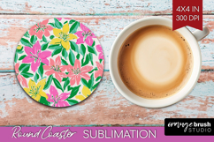 Abstract Fruit Round Coaster - Tutti Frutti Coaster PNG Product Image 1