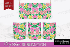 Abstract Fruit Mug Wrap - Tutti Frutti Mug PNG Sublimation Product Image 1