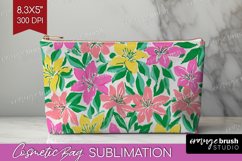 Abstract Fruit Cosmetic Bag - Tutti Frutti Makeup Bag PNG Product Image 1