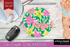 Abstract Fruit Car Coaster - Tutti Frutti Coaster PNG Product Image 1