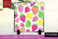 Abstract Fruit Slate PNG - Tutti Frutti Square Slate Product Image 1