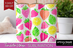 Abstract Fruit Tumbler Wrap - Tutti Frutti Tumbler PNG Product Image 1