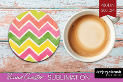 Abstract Fruit Round Coaster - Tutti Frutti Coaster PNG Product Image 1