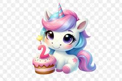 Unicorn Birthday Sublimation Clipart Product Image 3