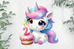 Unicorn Birthday Sublimation Clipart Product Image 1