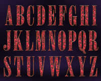 Red Diamond Alphabet: PNG Clipart Product Image 3