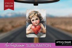 Valentine Angel Air Freshener PNG - Cupid PNG Sublimation Product Image 1