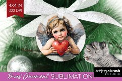 Valentine Angel Ornament PNG - Cupid PNG Sublimation Product Image 1