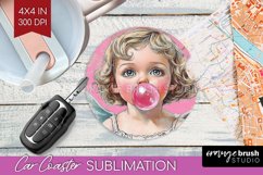 Valentine Angel Car Coaster - Cupid Coaster PNG Sublimation Product Image 1