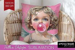 Valentine Angel Pillow Sublimation - Cupid Pillow Cover PNG Product Image 1