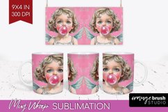 Valentine Angel Mug Wrap - Cupid Mug PNG Sublimation Product Image 1