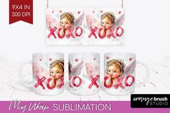 Valentine Angel Mug Wrap - Cupid Mug PNG Sublimation Product Image 1