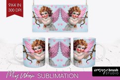 Valentine Angel Mug Wrap - Cupid Mug PNG Sublimation Product Image 1