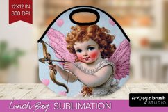 Valentine Angel Lunch Bag - Cupid Lunch Bug PNG Sublimation Product Image 1