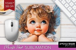 Valentine Angel Mouse Pad Sublimation - Cupid Mousepad PNG Product Image 1