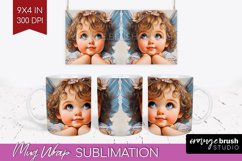 Valentine Angel Mug Wrap - Cupid Mug PNG Sublimation Product Image 1