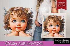 Valentine Angel Tote Bag - Cupid Tote Bag PNG Sublimation Product Image 1