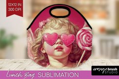 Valentine Angel Lunch Bag - Cupid Lunch Bug PNG Sublimation Product Image 1