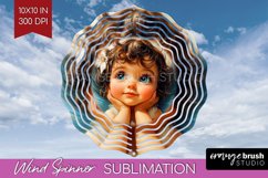 Valentine Angel Wind Spinner Sublimation PNG - Cupid Round Product Image 1