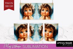 Valentine Angel Mug Wrap - Cupid Mug PNG Sublimation Product Image 1