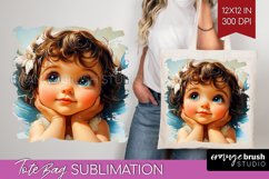 Valentine Angel Tote Bag - Cupid Tote Bag PNG Sublimation Product Image 1