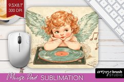 Valentine Angel Mouse Pad Sublimation - Cupid Mousepad PNG Product Image 1