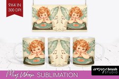 Valentine Angel Mug Wrap - Cupid Mug PNG Sublimation Product Image 1