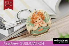 Valentine Angel Keychain PNG - Cupid Keychain Sublimation Product Image 1