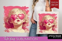 Valentine Angel Tote Bag - Cupid Tote Bag PNG Sublimation Product Image 1