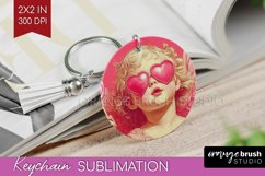 Valentine Angel Keychain PNG - Cupid Keychain Sublimation Product Image 1